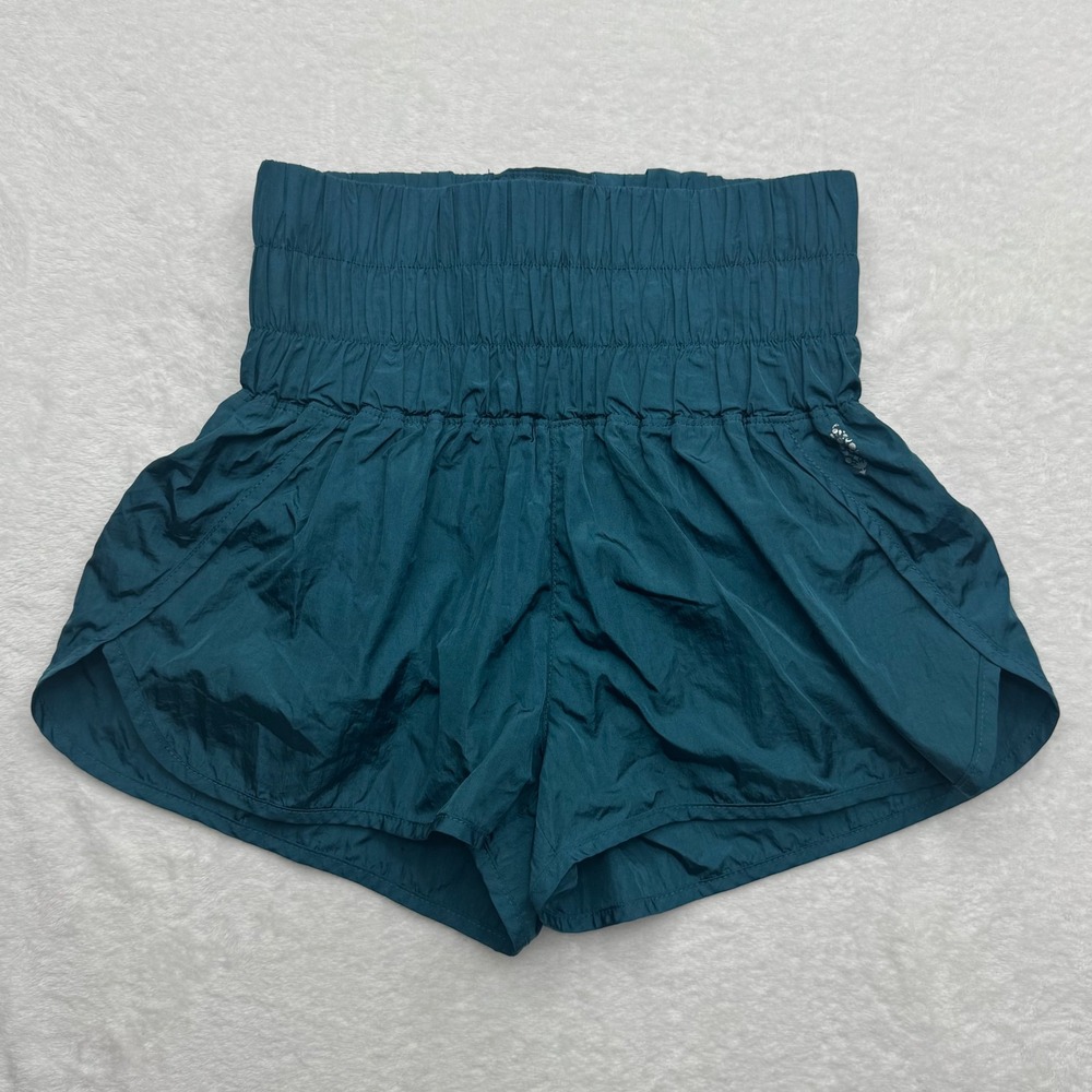 FP Movement The Way Home‎ Shorts High-Waisted Athletic Teal XS